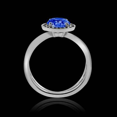 Bague de fiançailles saphir bleu Barbara solo