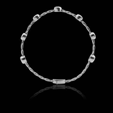 Bracelet diamant noir entrelacé