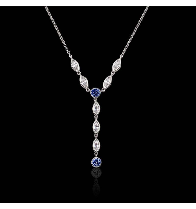 Pendentif saphir bleu Pompadour Pendentif saphir bleu Pompadour