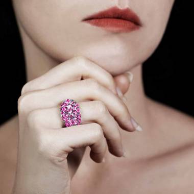 Bague saphir rose Romy