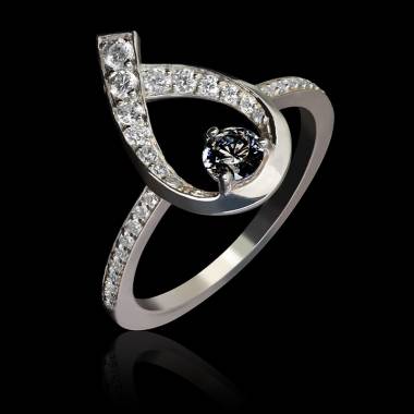 Bague diamant noir-diamants-Flamme